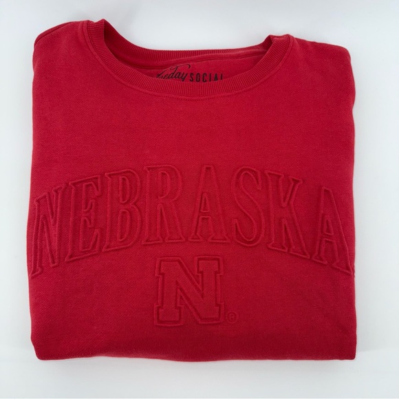 Gameday Social Tops - Red Gameday Social Nebraska Sweatshirt